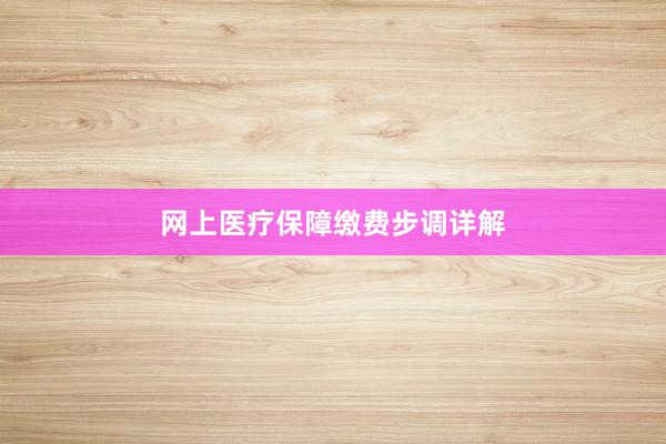 网上医疗保障缴费步调详解